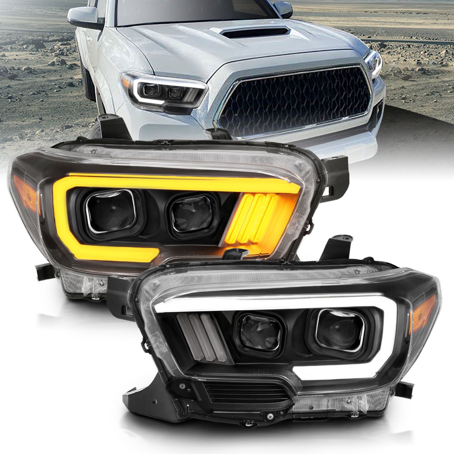 Switchback LED Plank Style Projector Headlights Tacoma (2016-2023)