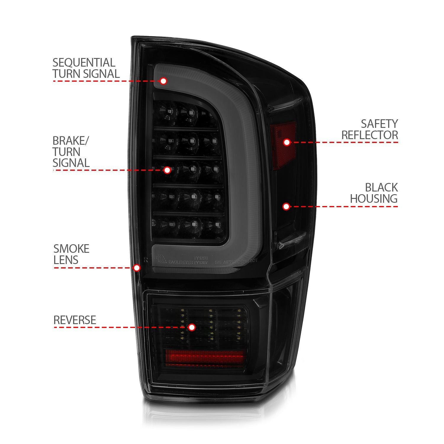 Full LED C Bar Tail Lights Tacoma (2016-2023)