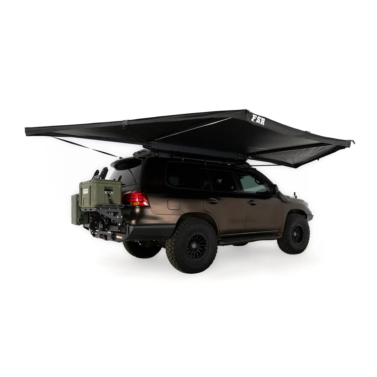 Freespirit Recreation 180 degree awning V2 mounted on a Toyota