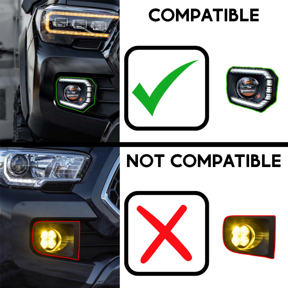 LED Fog Light Bezels Tacoma (2016-2023)