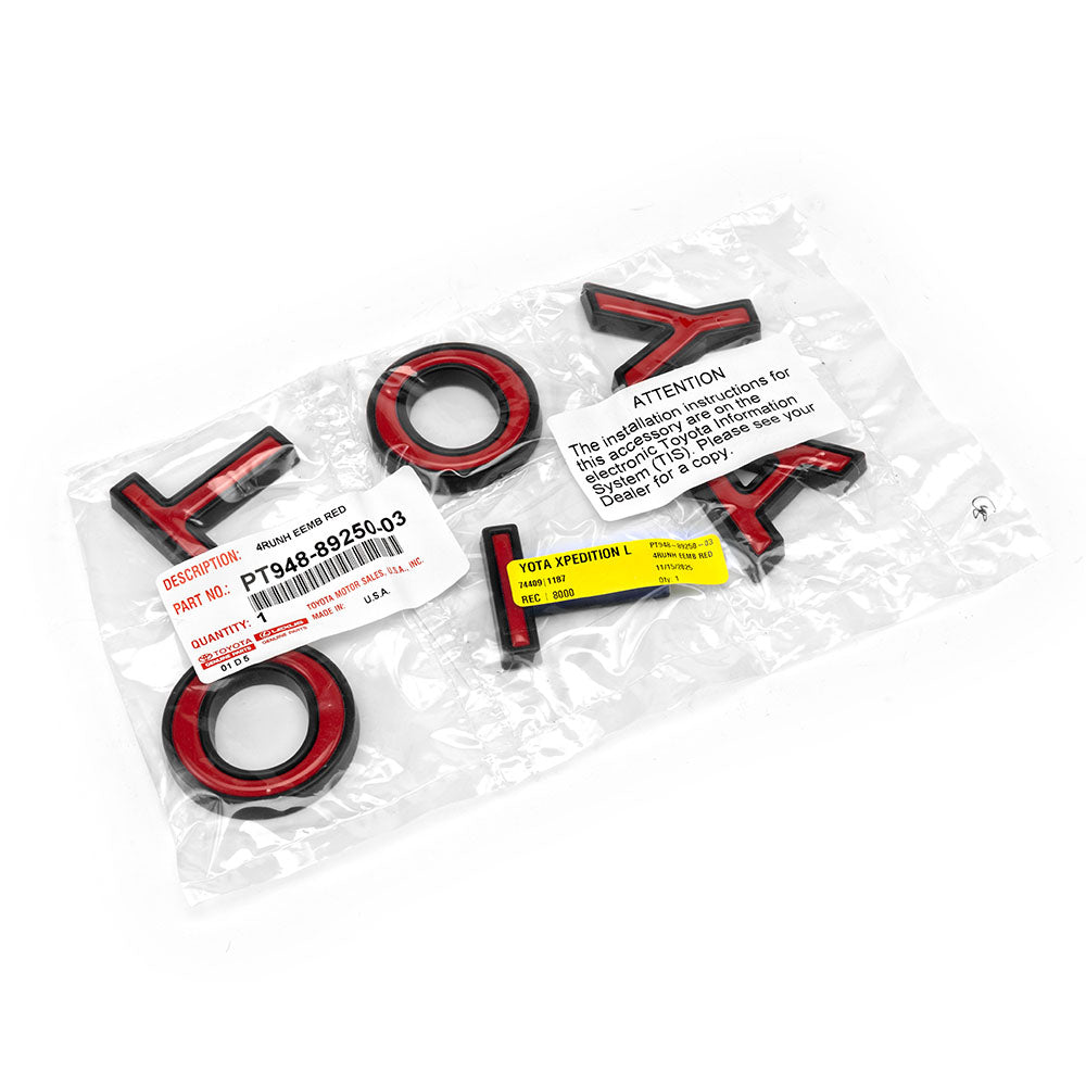 OEM TRD Pro / TrailHunter Grille Letter Overlays 4Runner (2025+)