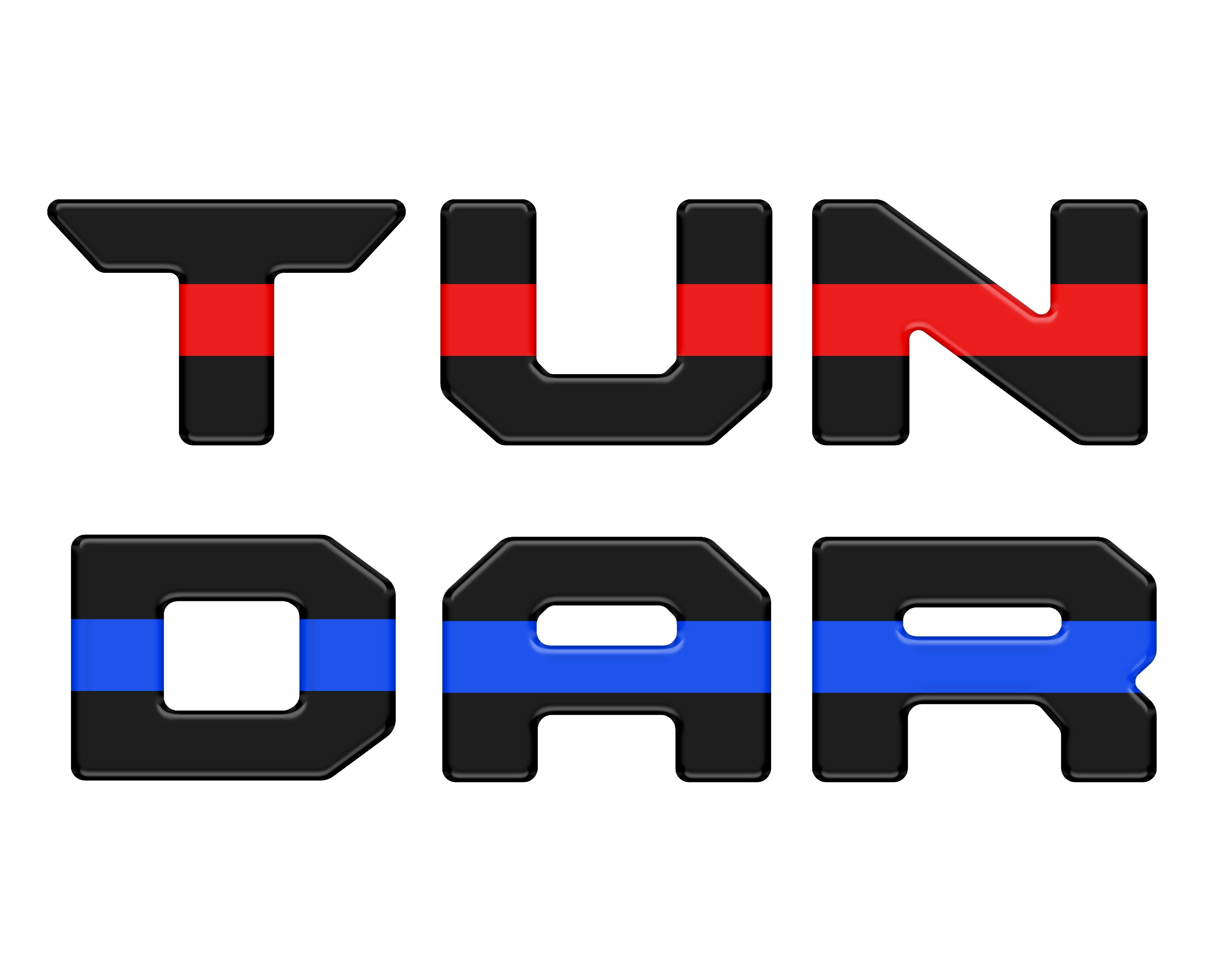 Bed Rail Tailgate Letter Overlays Tundra (2022+)