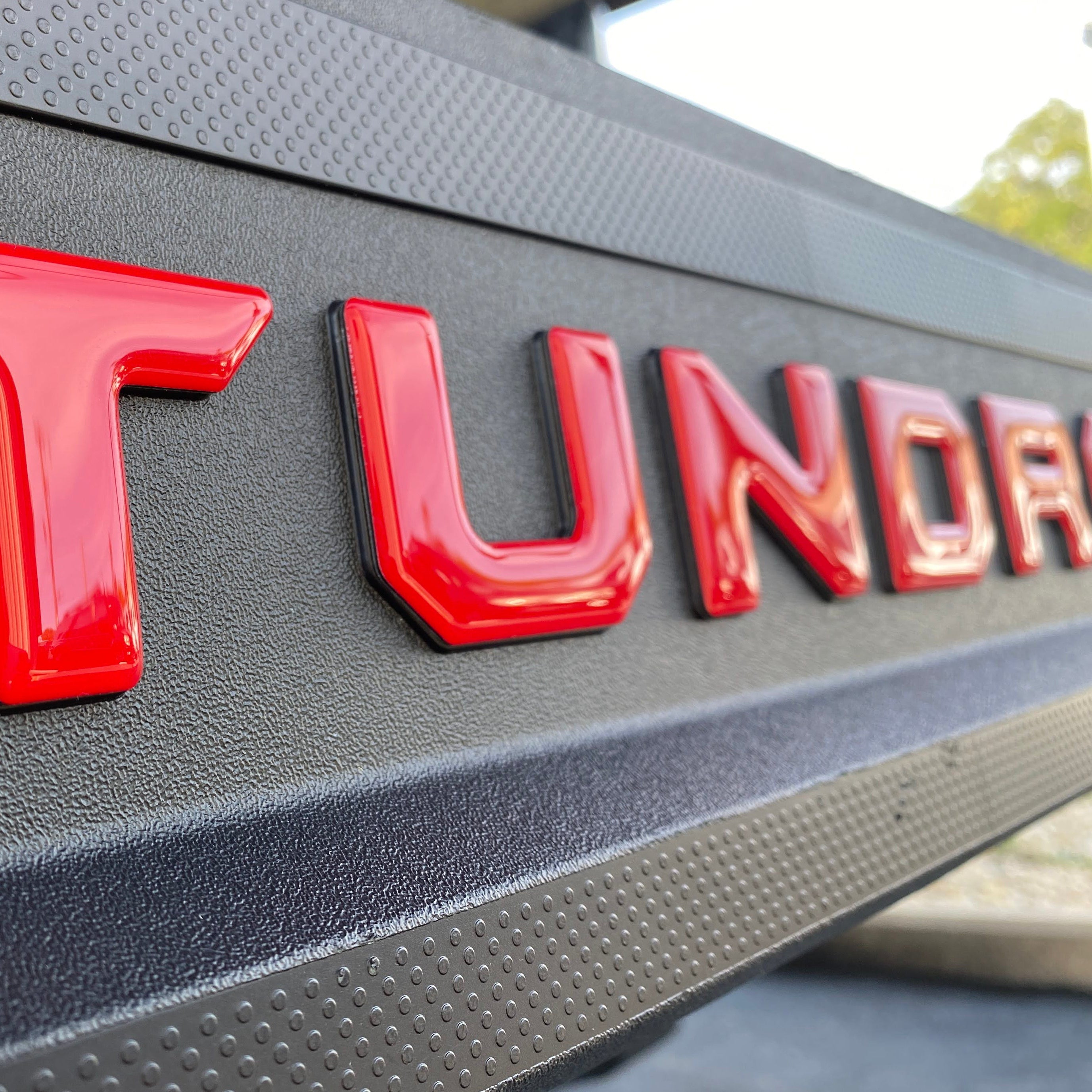 Bed Rail Tailgate Letter Overlays Tundra (2022+)