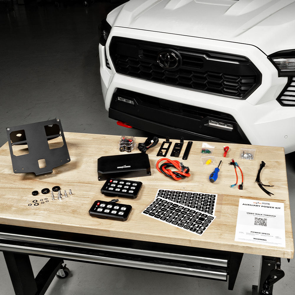 YP2 8 or 12 Button Auxiliary Power Kit + Bracket Non-Hybrid Tacoma (2024+) & 4Runner (2025+)