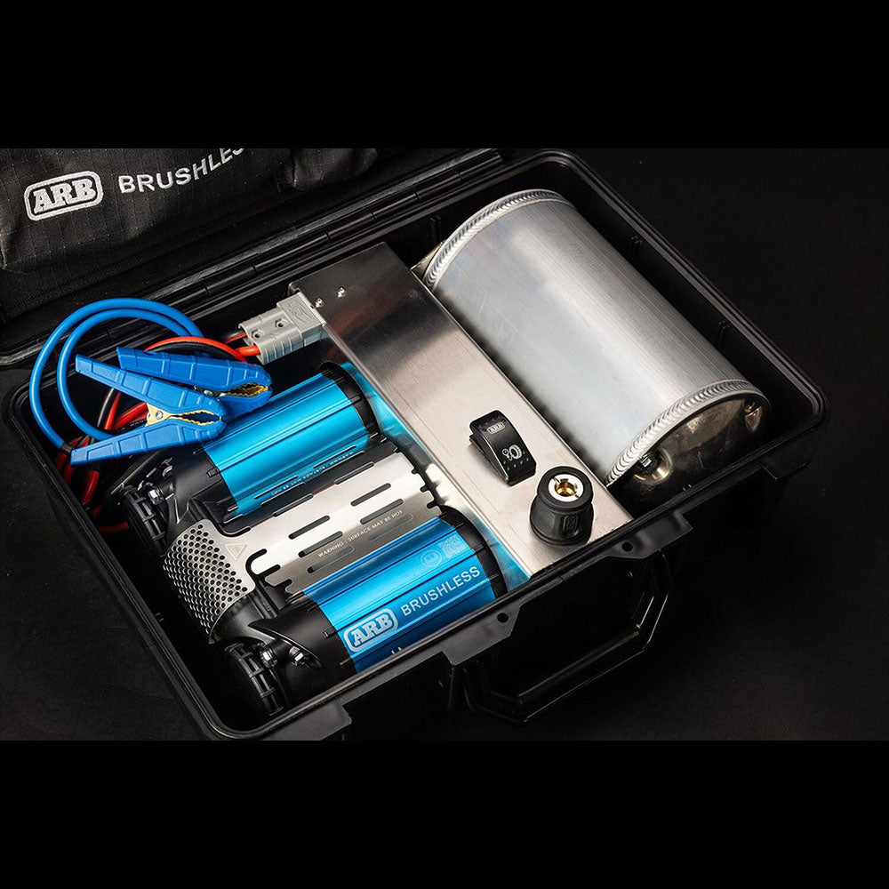 Brushless Twin Motor Portable 12V Air Compressor