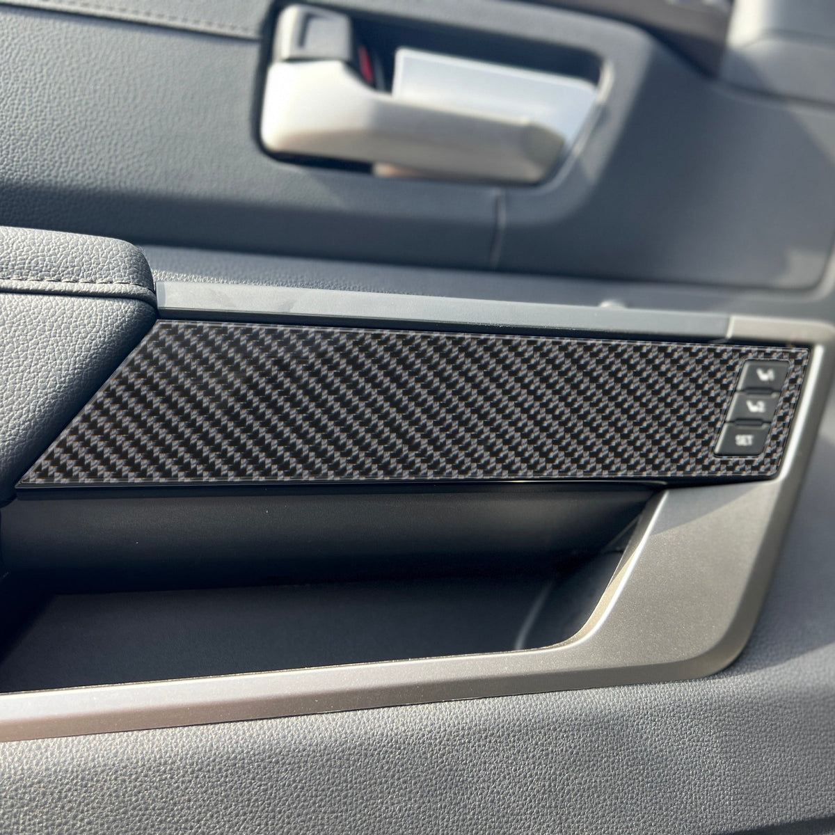 Tufskinz arm rest accent trim for 2022+ Toyota Tundra and 2023+ Toyota Sequoia