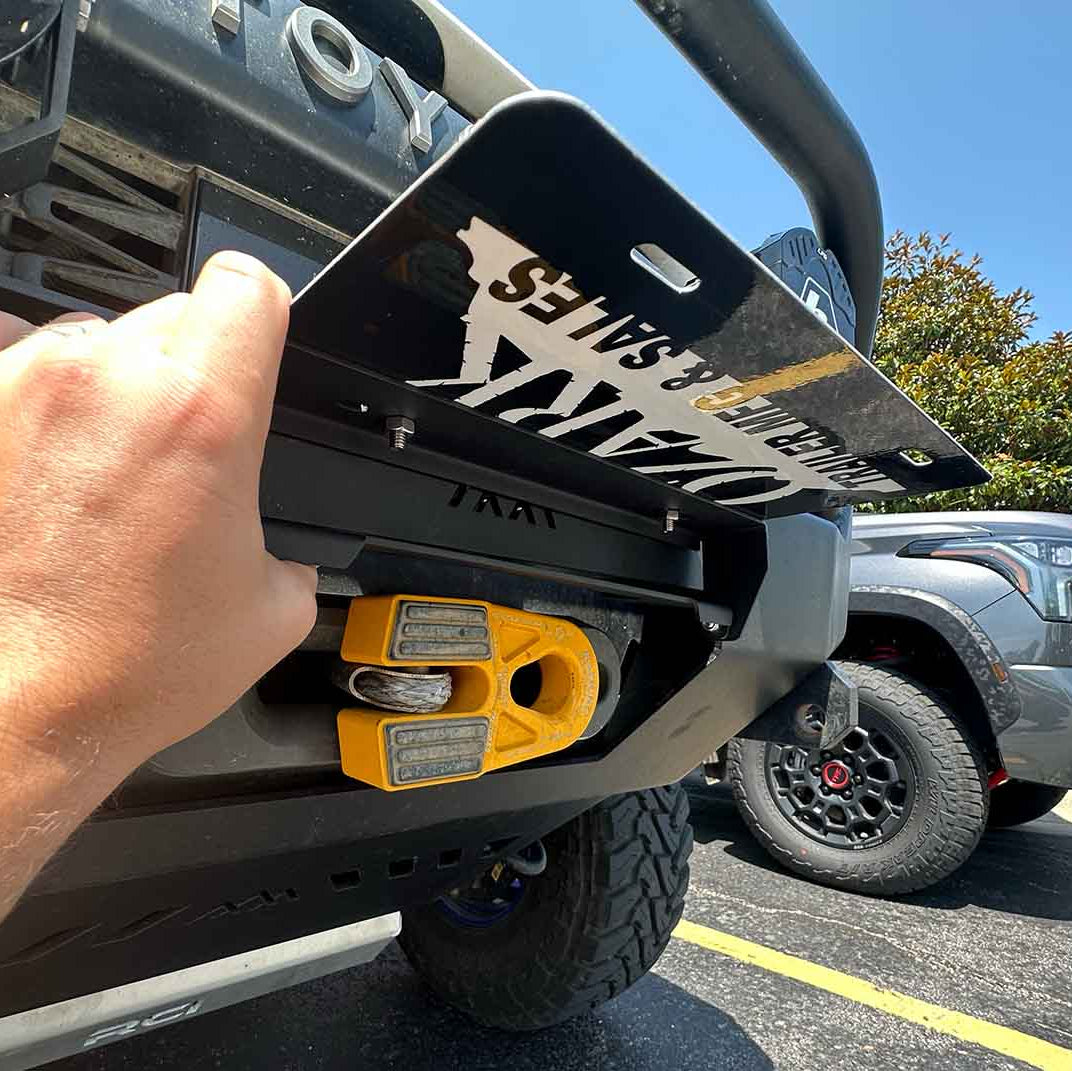 Flip Up Front License Plate Holder - Hawse Fairlead