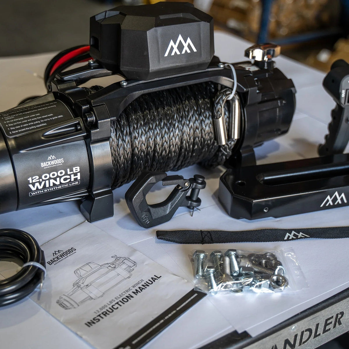 Backwoods Adventure Mods 12,000 lb winch with synthetic line