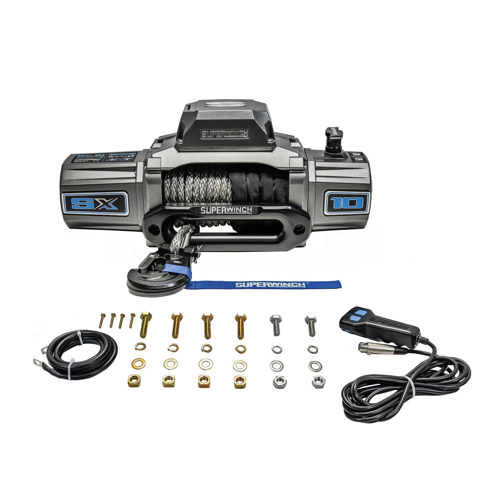 SX10SR 12V DC 10,000lb Synthetic Rope Winch