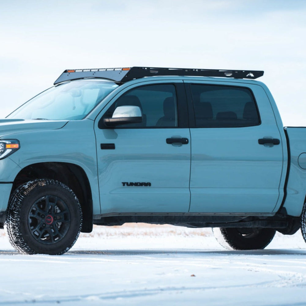 Sherpa Big Bear roof rack mounted on a 2007-2021 Toyota Tundra CrewMax