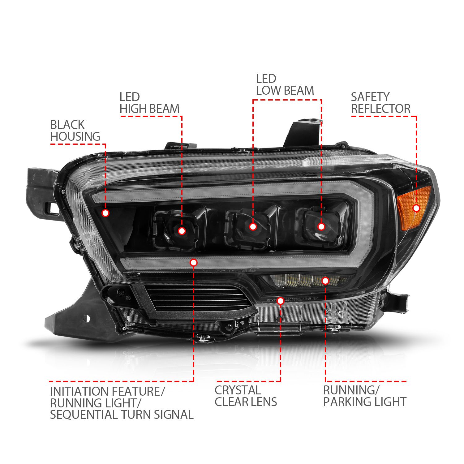 Sequential LED Projector Headlights Tacoma (2016-2023)