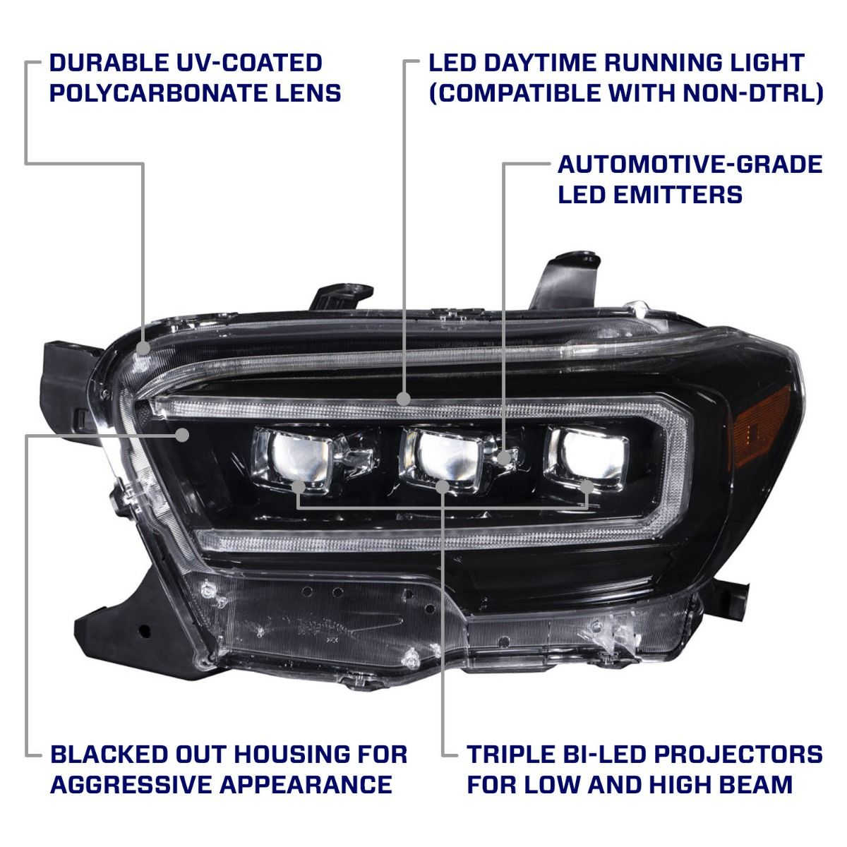 Sequential LED Projector Headlights Tacoma (2016-2023)