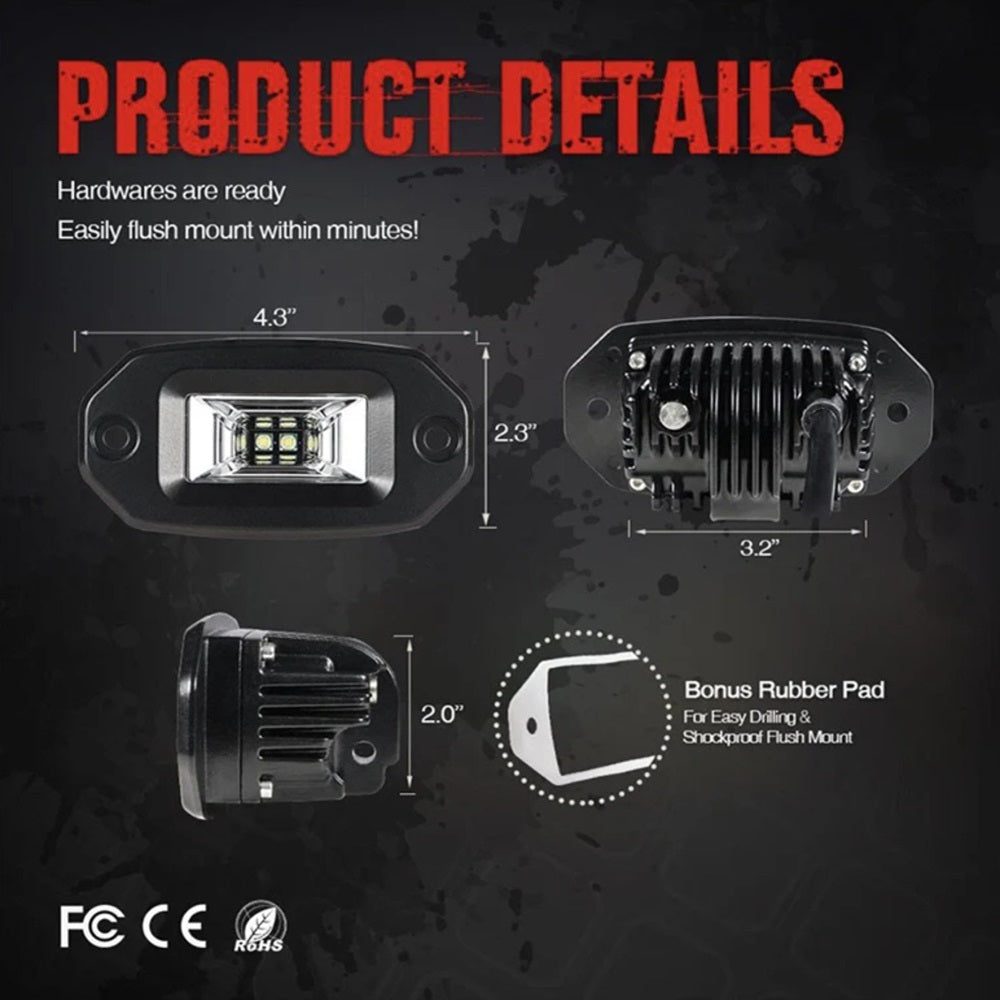 20W Flood Flush Mount LED Pod