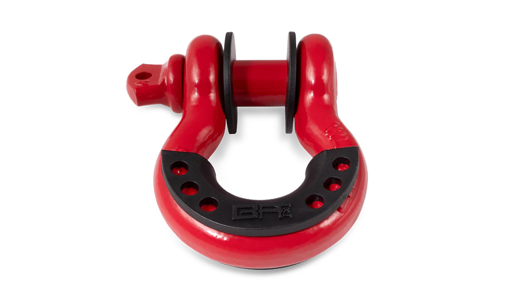 3/4in Red D-Ring with Black Isolator