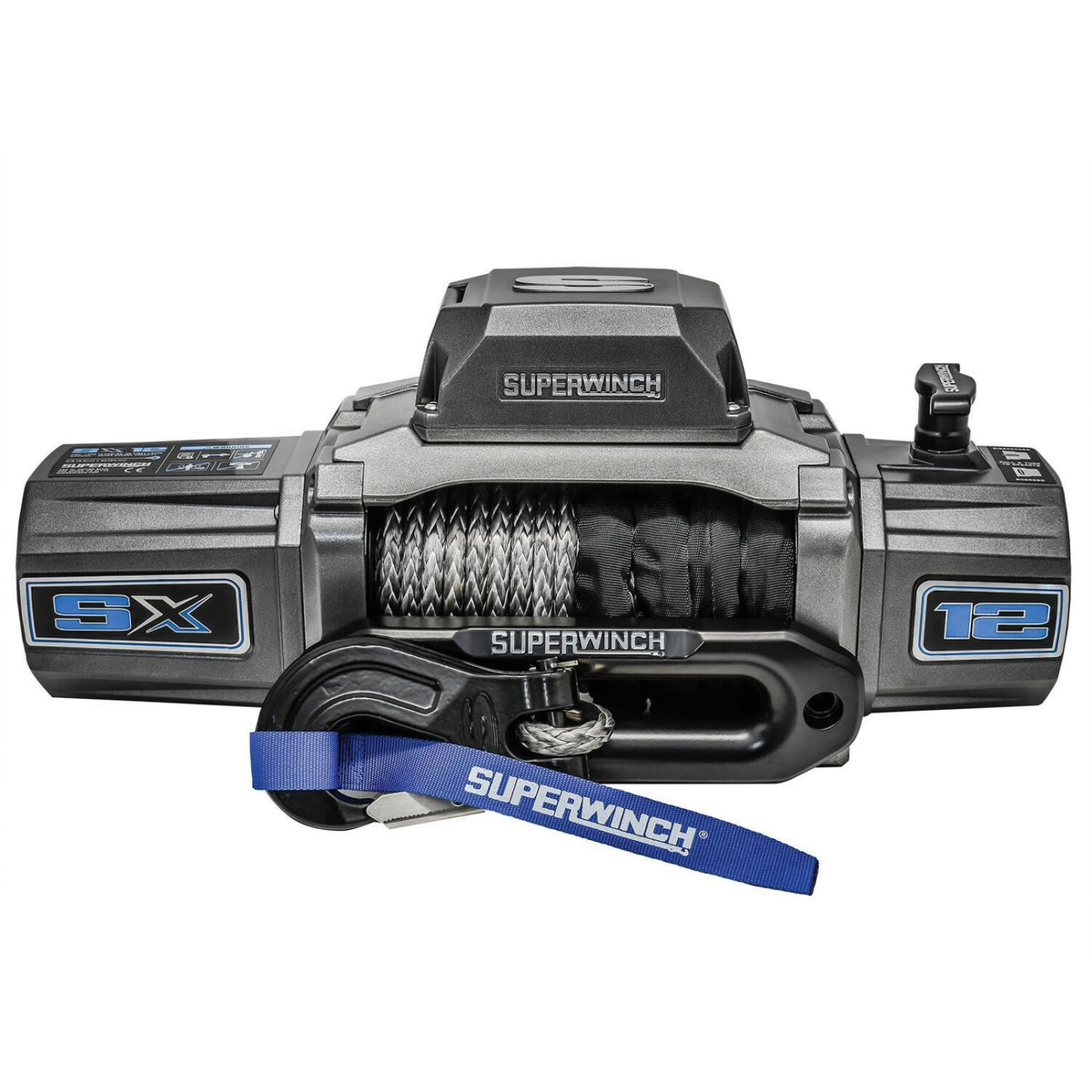 SX12SR 12V DC 12,000lb Synthetic Rope Winch