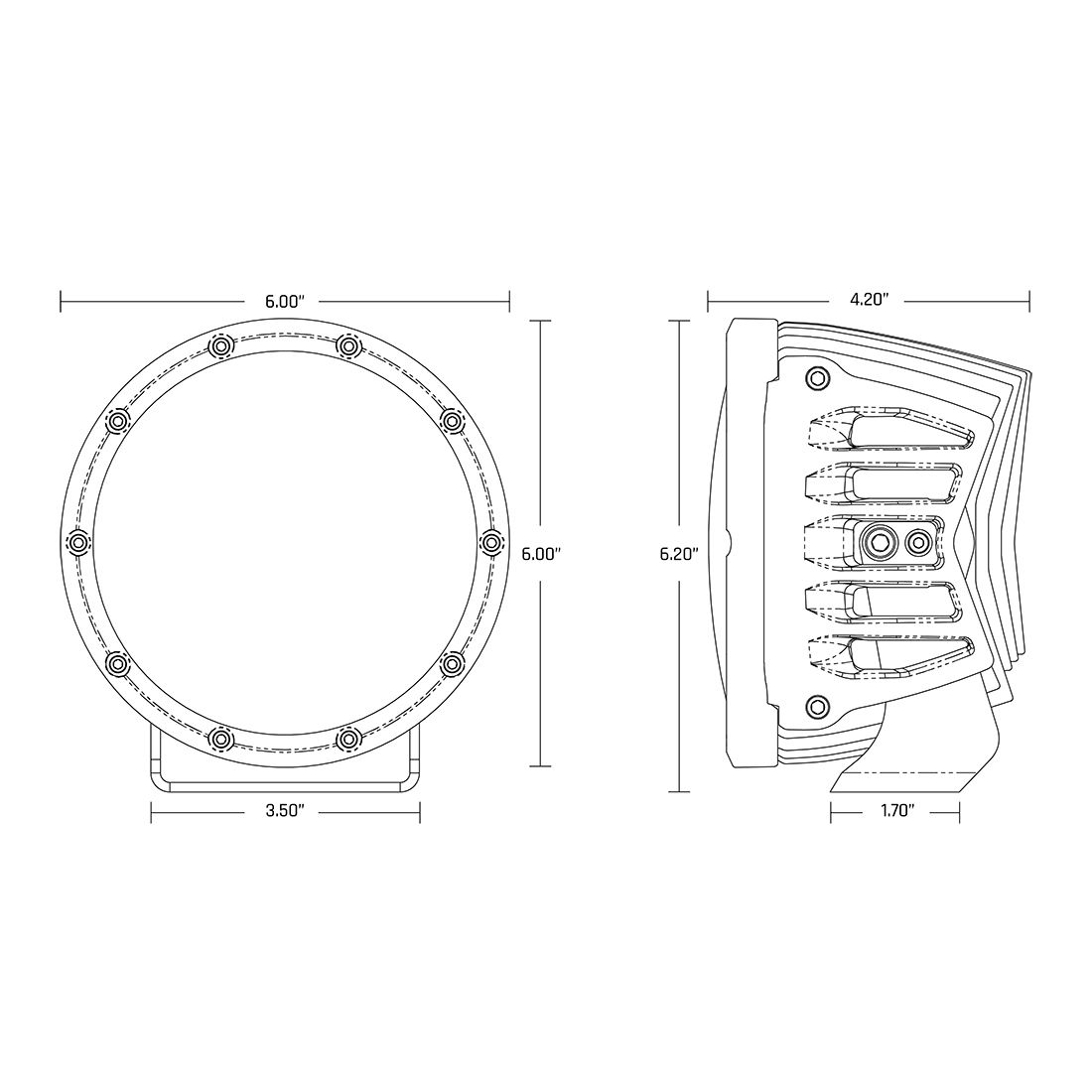 6 Inch 360-Series Ditch Light Kit Tundra (2022-2024)