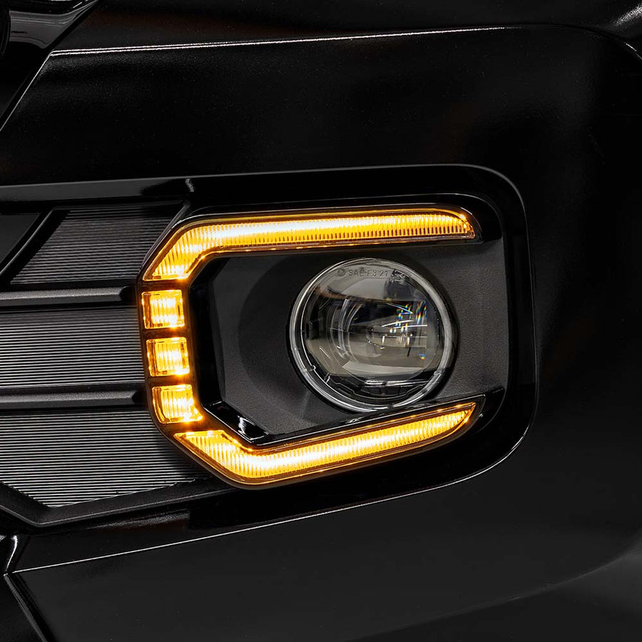 Yellow Fog Lights With Black Bezel - For Toyota Tacoma (2016-2021