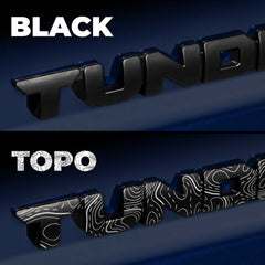 Matte Blackout Emblem Overlay Kit For Tundra 2007-2013 – 9 Pieces, ABS, Self-Adhesive, Anti-scratch