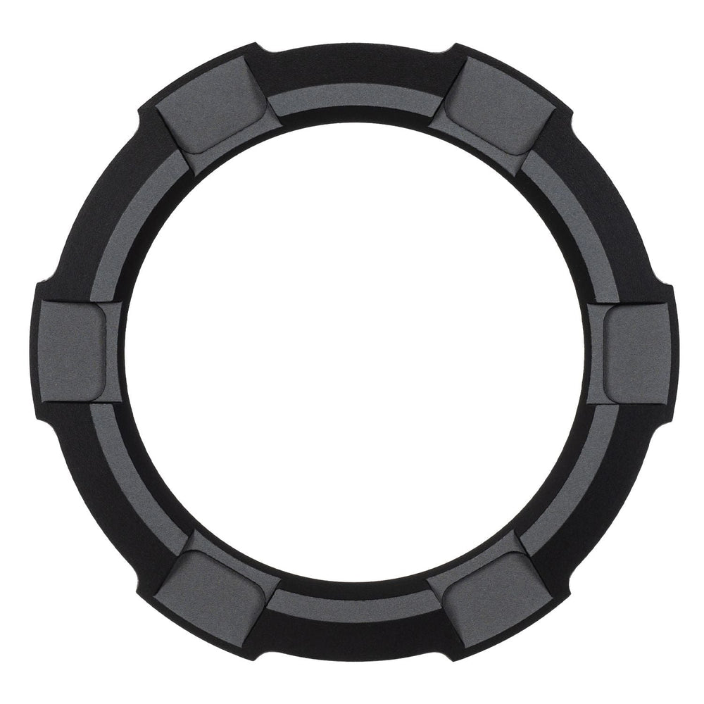 AJT Design V2 knob ring in matte black anodized aluminum
