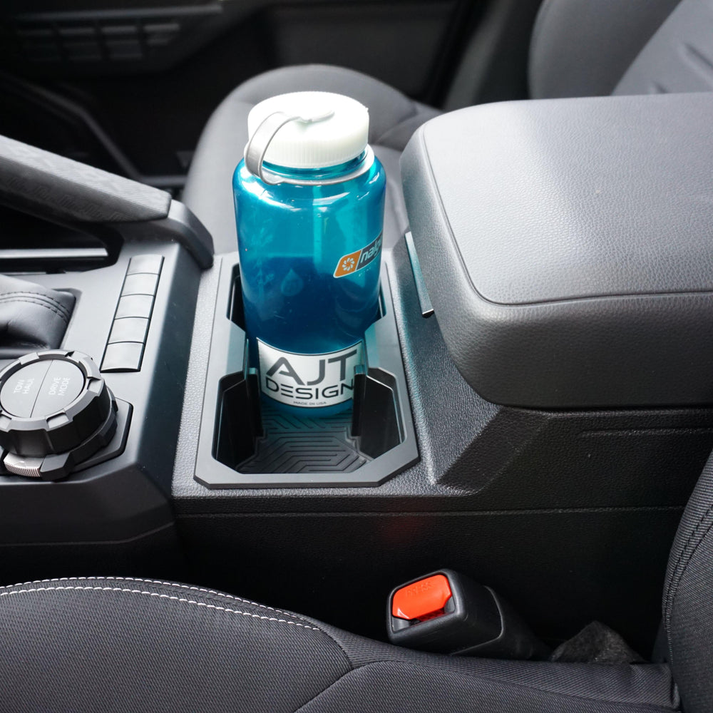 AJT Design oversized cup holder installed in a 2025 Toyota 4Runner center console