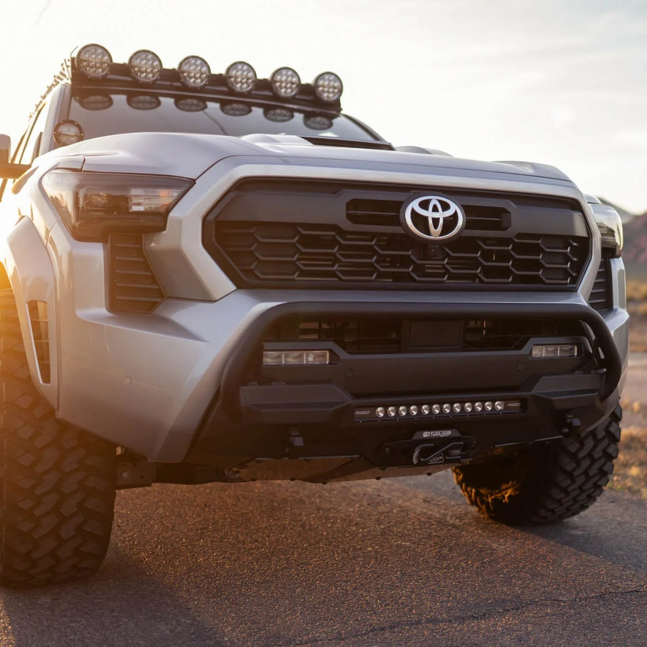 Stealth Center Mount Winch Front with Top Hoop Bumper Tacoma (2024+)