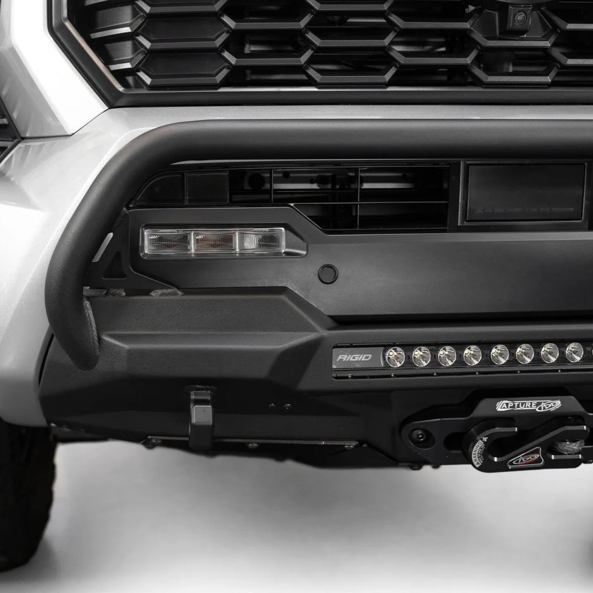 Stealth Center Mount Winch Front with Top Hoop Bumper Tacoma (2024+)