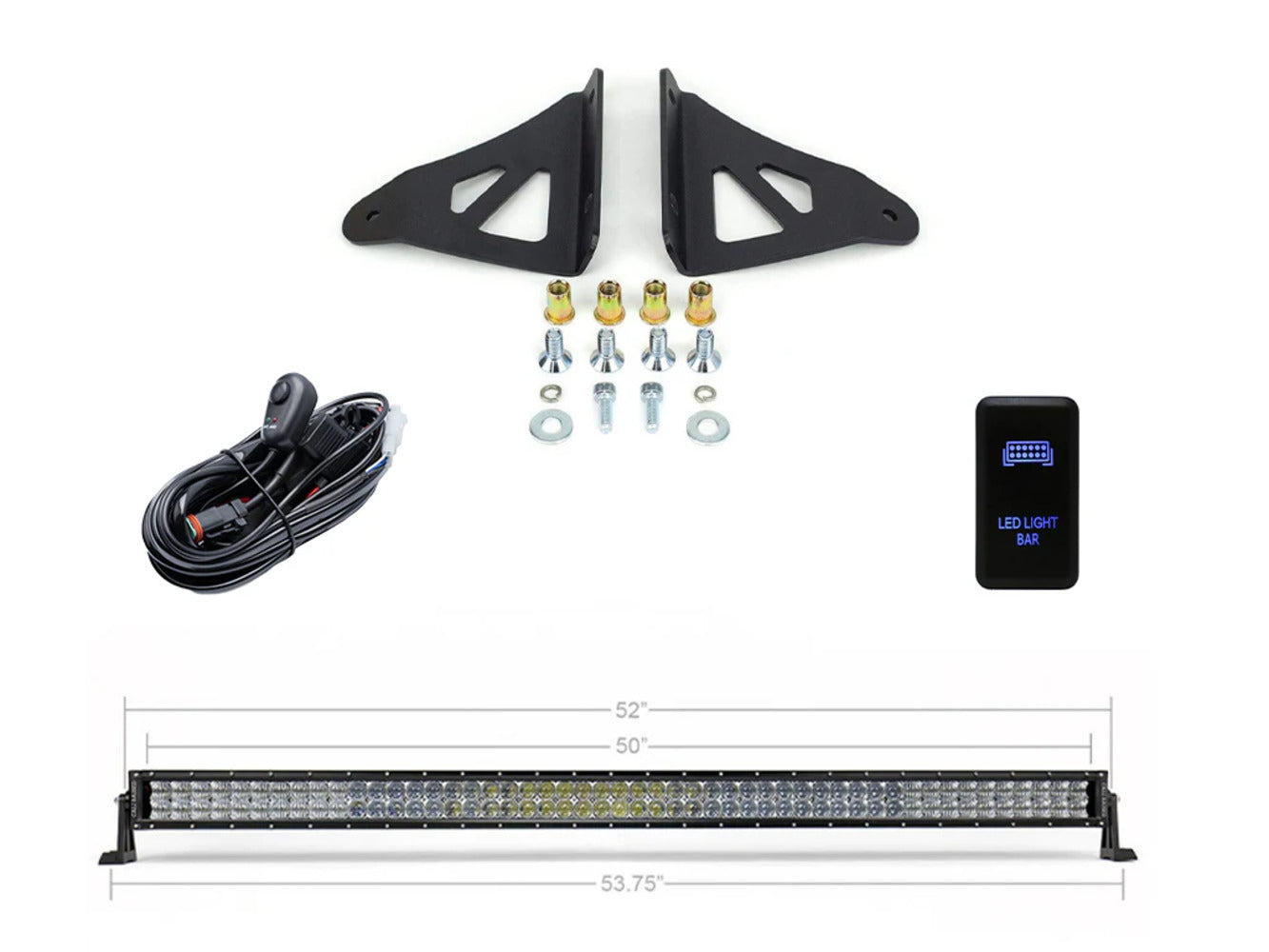 52" Curved LED Roof Light Bar Kit Tacoma (2005-2023)