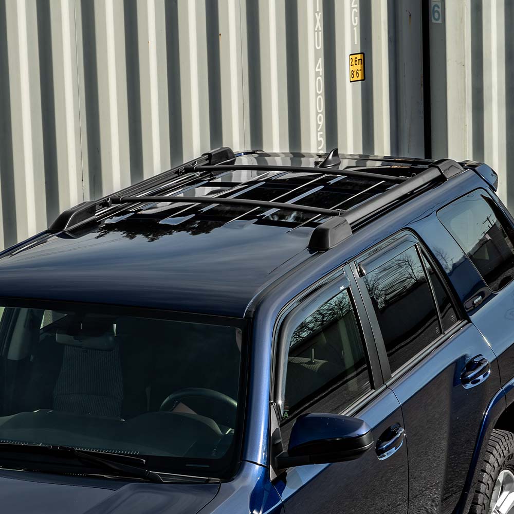 4x Roof Rail End Covers For Toyota 4Runner N280 2010-2020 – Black Plastic Clip-On