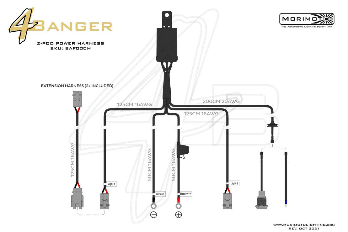 2-Pod Power Wiring Harness