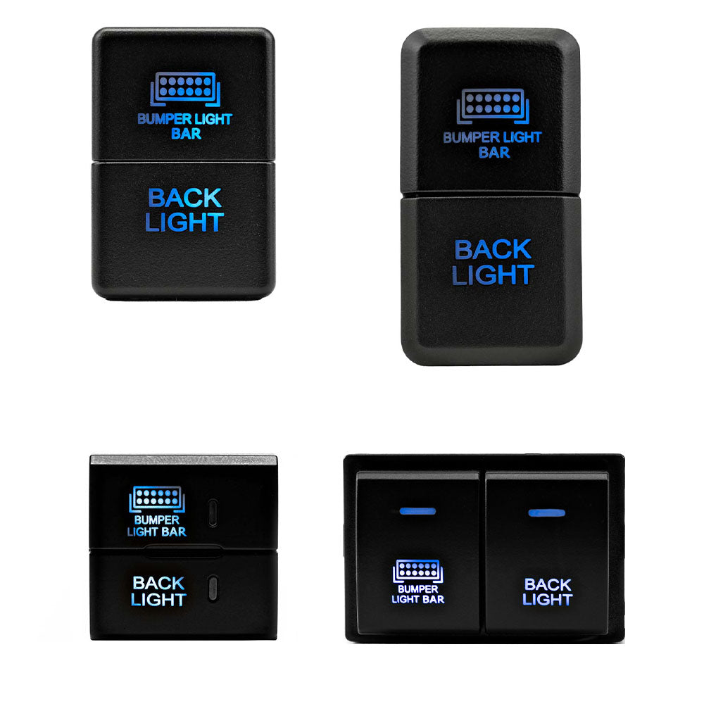 Bumper Light Bar & Backlight Dual Function Switch 4Runner (2010+) & Tacoma (2016+) & Tundra (2007+) & Sequoia (2023+) & Land Cruiser (2024+)