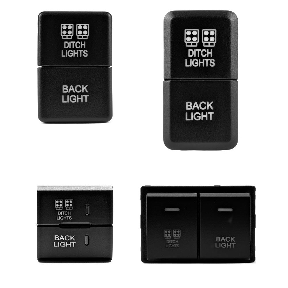Ditch Light & Backlight Dual Function Switch 4Runner (2010+) & Tacoma (2016+) & Tundra (2007+) & Sequoia (2023+) & Land Cruiser (2024+)