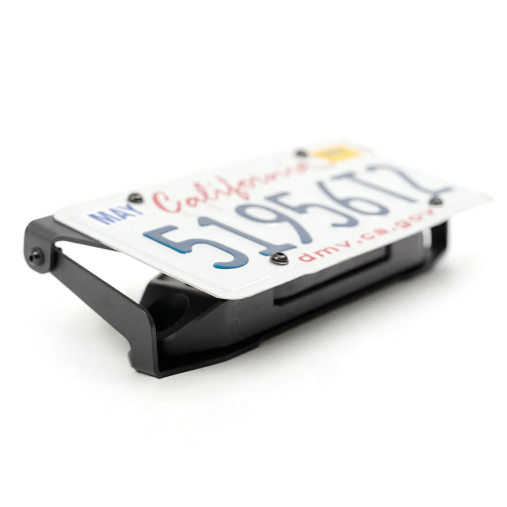 Fairlead Mounted Flip Up License Plate Bracket