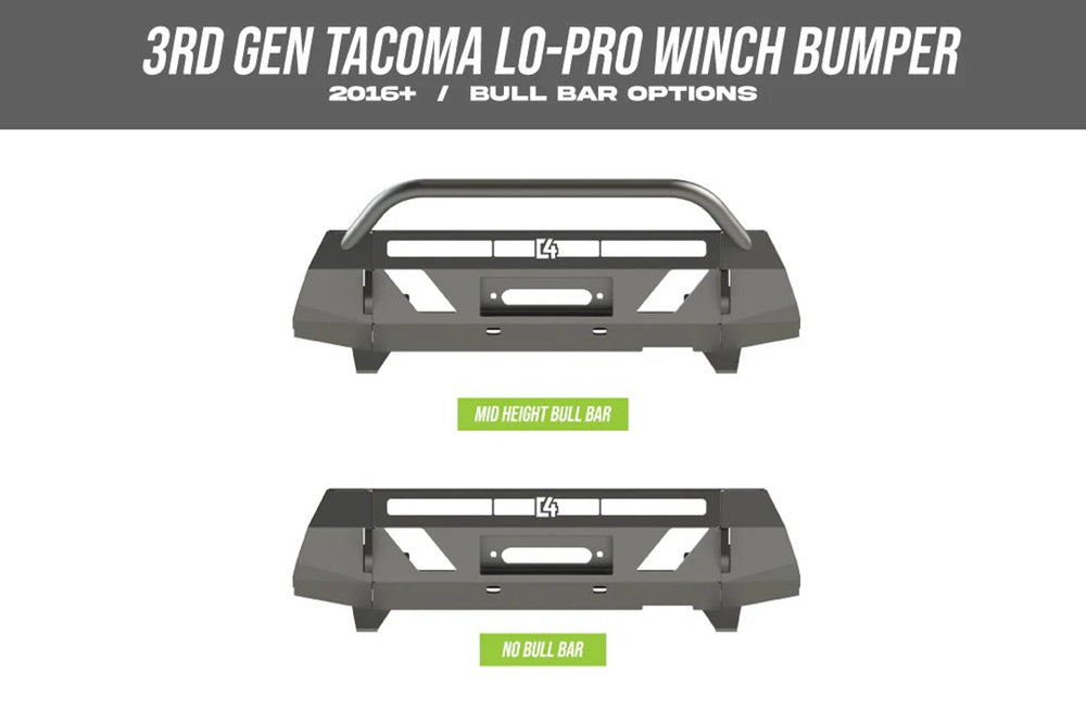 Front Lo-Pro Winch Bumper Tacoma (2016-2023)