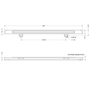 License Plate Reverse Light Bar Tacoma (2016-2023)