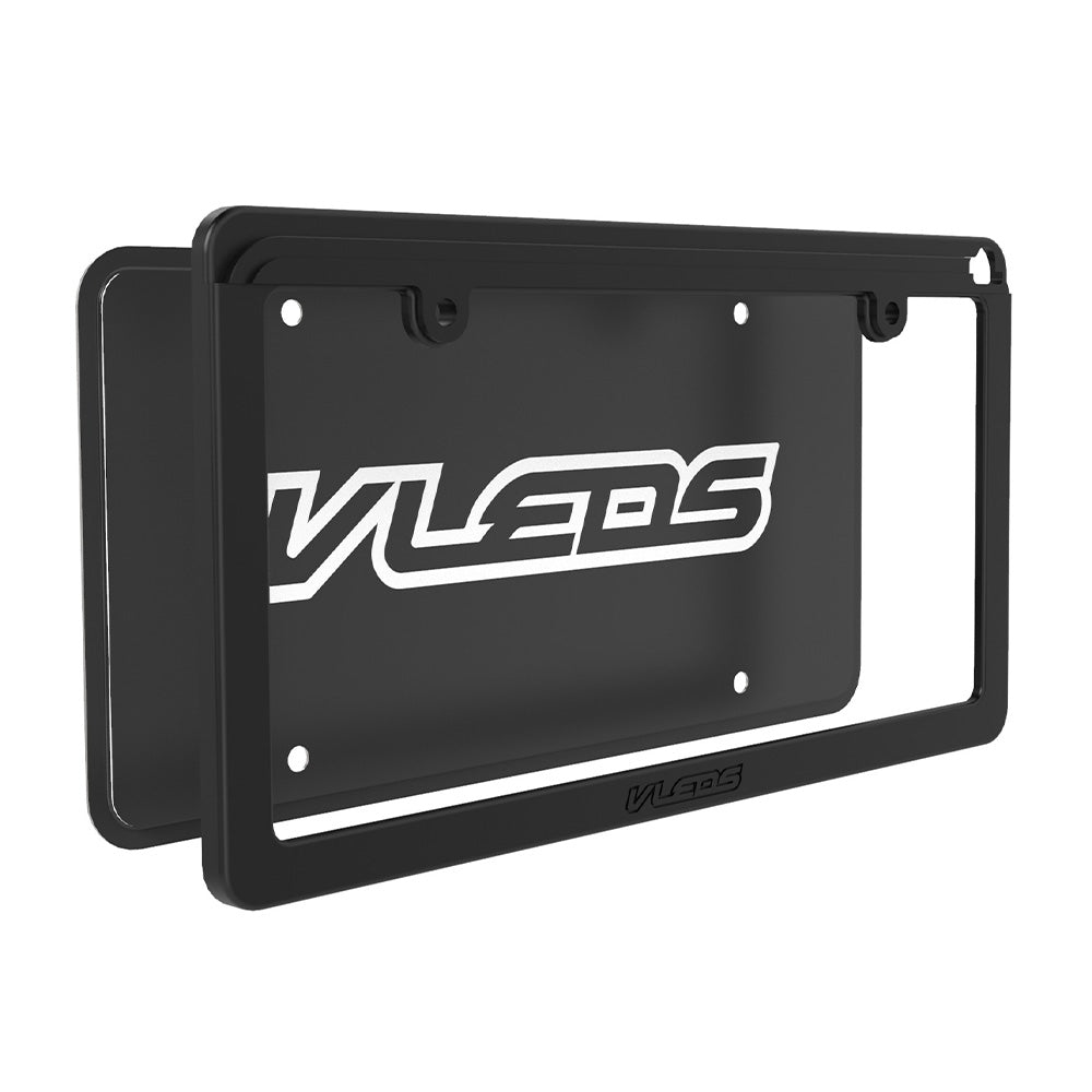 Pair Of Black TRD Style License Plate Frames - For Tundra Tacoma 4Runner FJ Cruiser - Front & Rear