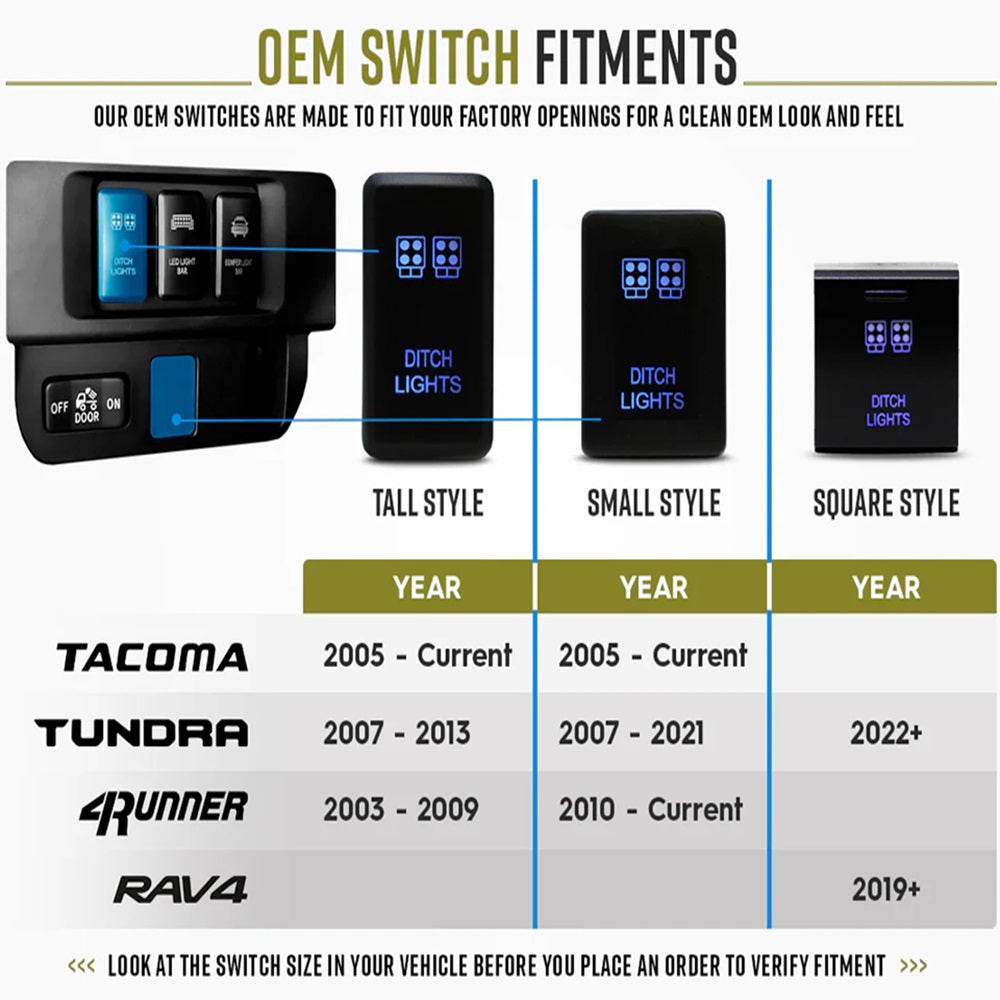 OEM Style 3 Switch Panel Tacoma (2016-2023)