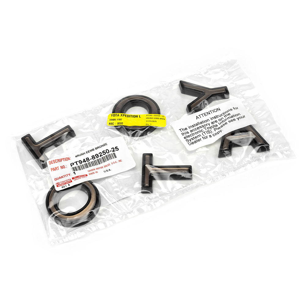 OEM TRD Pro / TrailHunter Grille Letter Overlays 4Runner (2025+)