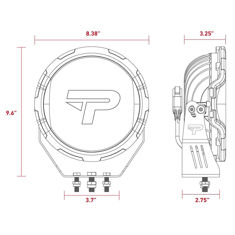 PROWLR 9" True Amber LED Driving Light