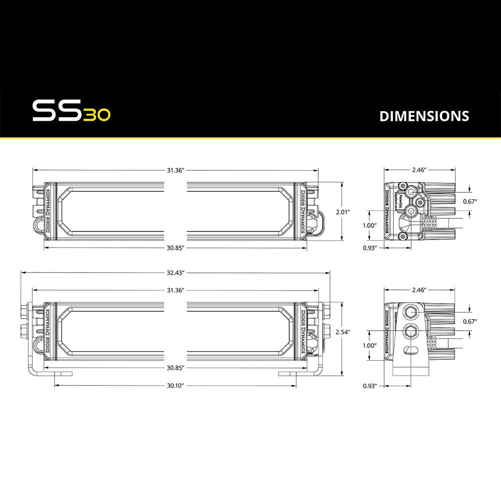 SS30 Dual Color LED Light Bar
