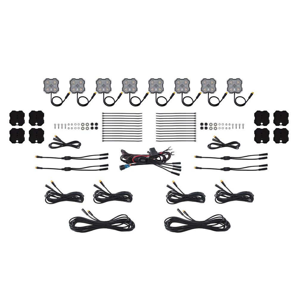 Stage Series LED Rock Light Kit Single-color Dual-Color & RGBW (8-Pack)