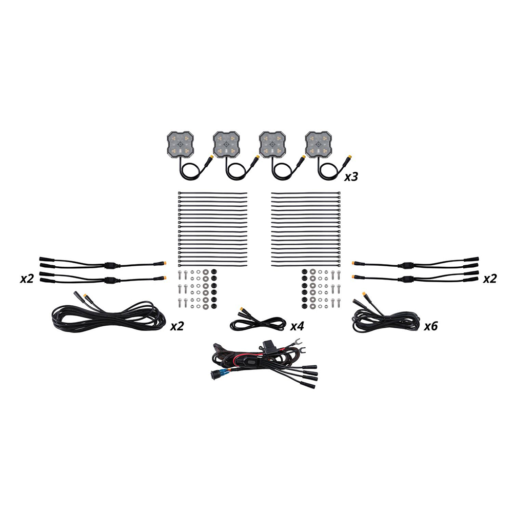 Stage Series LED Rock Light Kit Single-color Dual-color & RGBW (12-Pack)