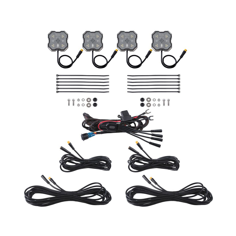 Stage Series LED Rock Light Kit Single-color & RGBW (4-Pack)