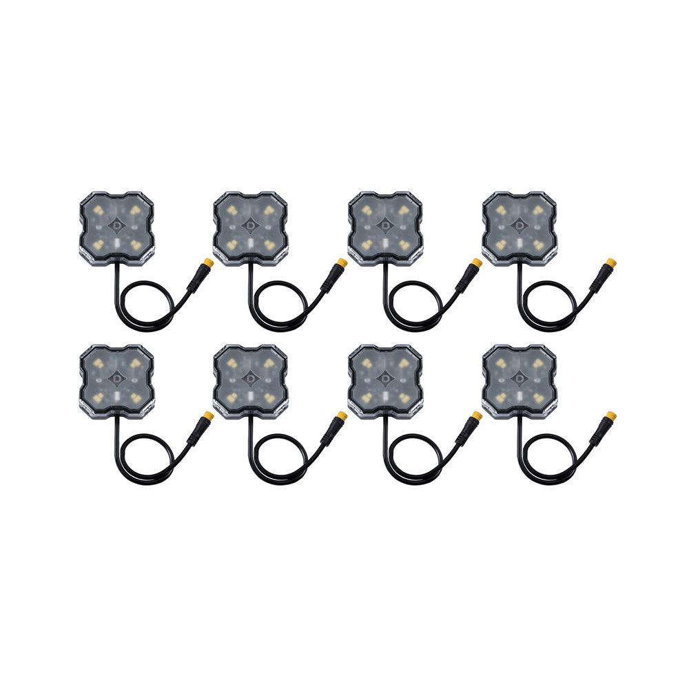 Stage Series LED Rock Light Kit Single-color & RGBW (8-Pack)