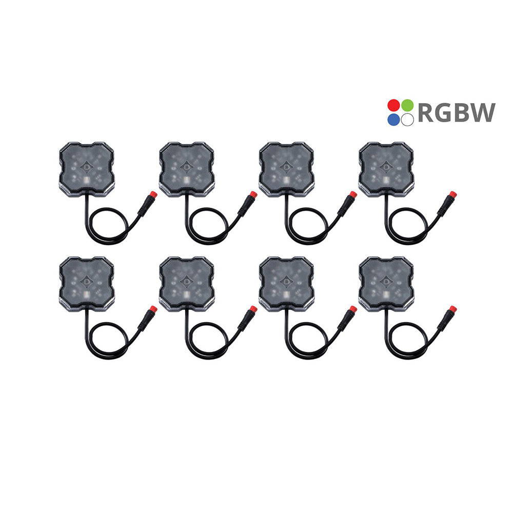 Stage Series LED Rock Light Kit Single-color & RGBW (8-Pack)