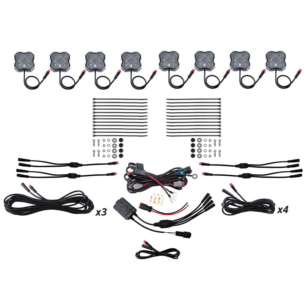 Stage Series LED Rock Light Kit Single-color & RGBW (8-Pack)