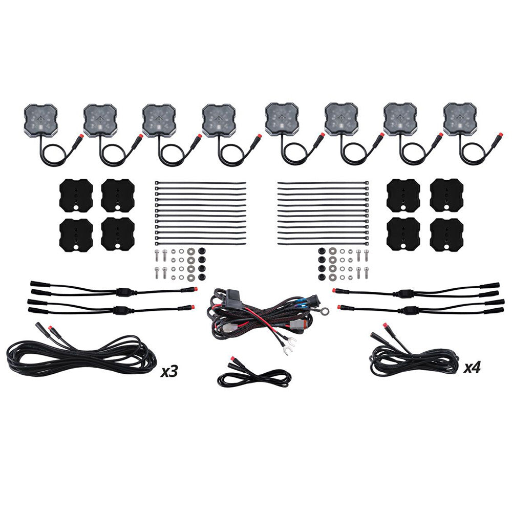 Stage Series LED Rock Light Kit Single-color & RGBW (8-Pack)