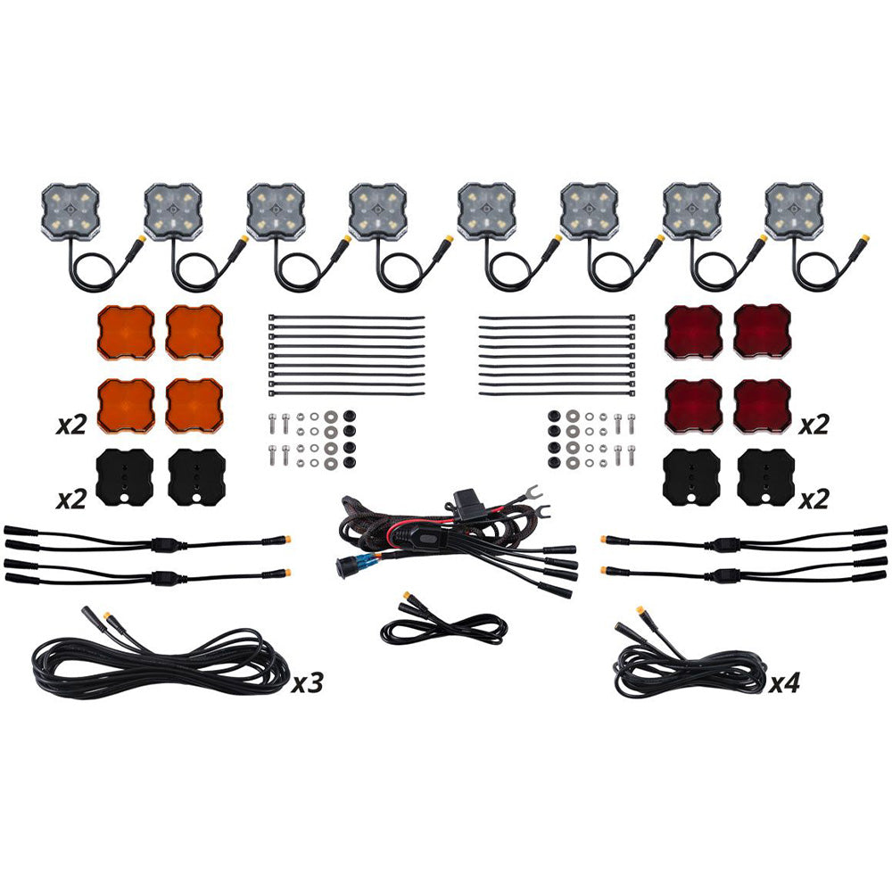 Stage Series LED Rock Light Kit Single-color & RGBW (8-Pack)