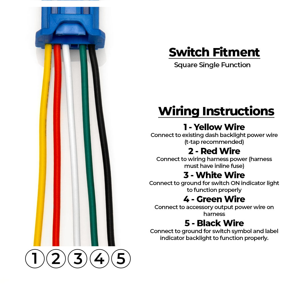LED Light Bar Switch 4Runner (2010+) & Tacoma (2016+) & Tundra (2007+) & Sequoia (2023+) & Land Cruiser (2024+)