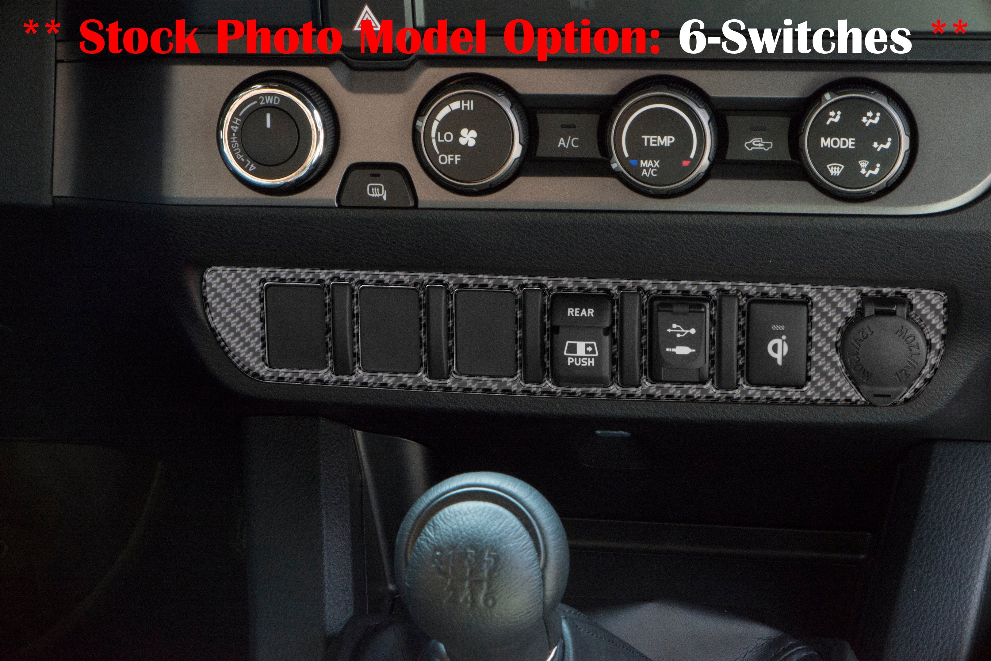 Center Dash Switch Panel Accent Overlay Tacoma (2016-2023)