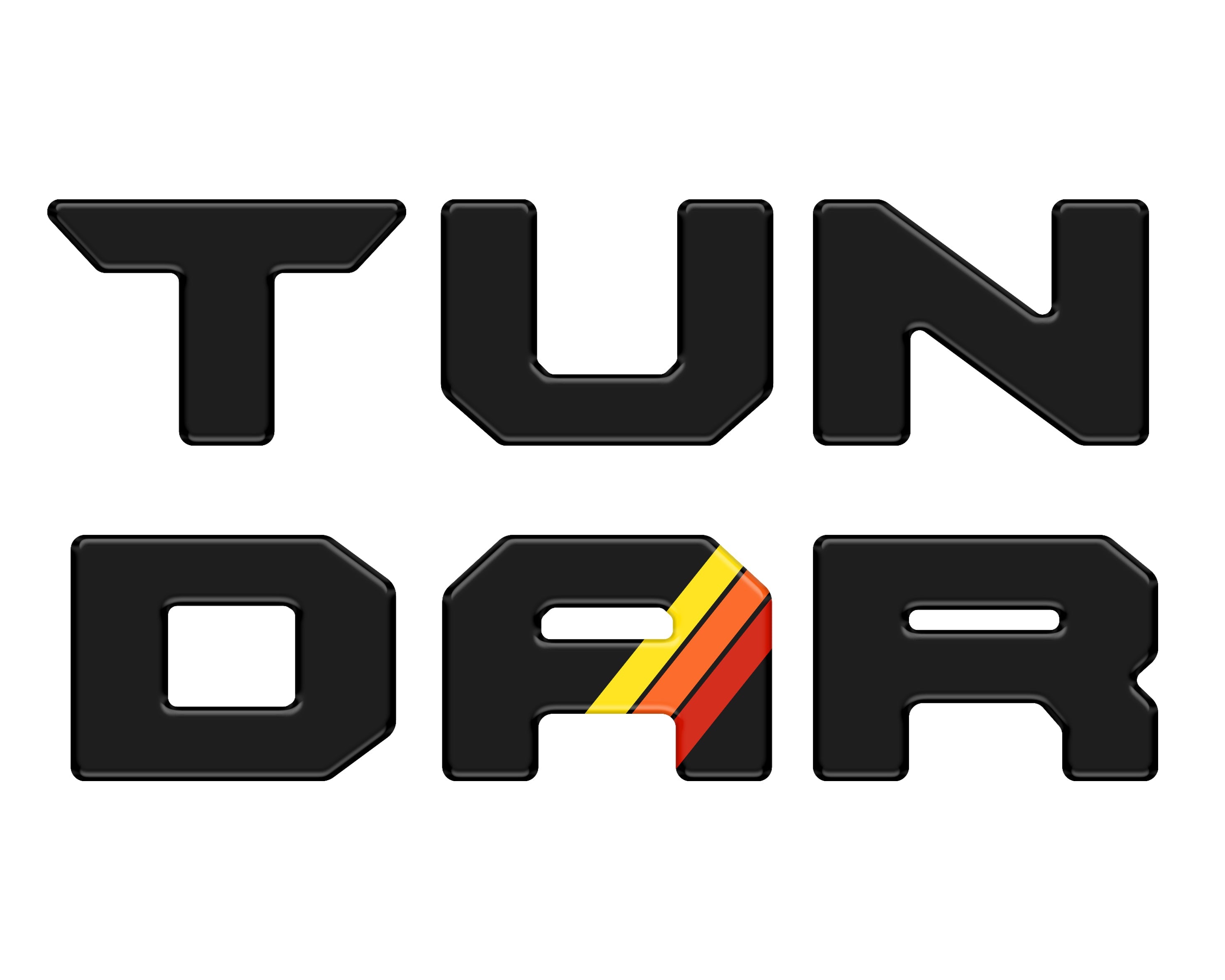 Bed Rail Tailgate Letter Overlays Tundra (2022+)